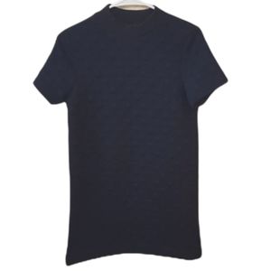 LOUCHE Navy Blue Tunic Dress with short sleeves